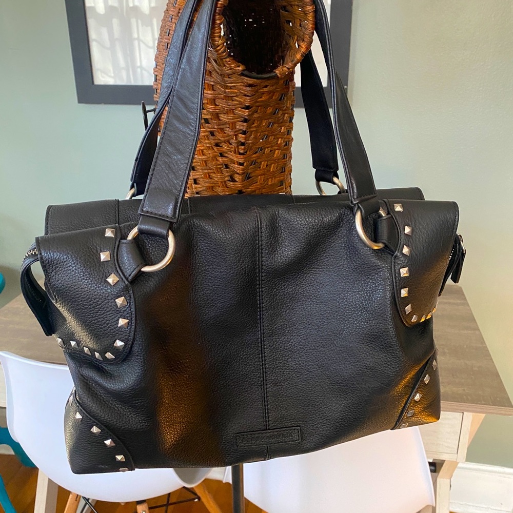 BCBGMAXAZRIA black studded taryn purse